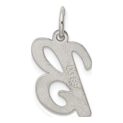 Sterling Silver Script Letter B Pendant – view 4