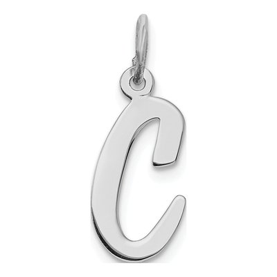 Sterling Silver Script Letter C Charm