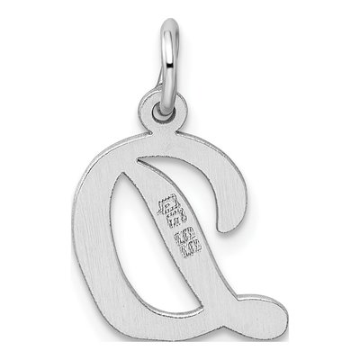 Sterling Silver Script Letter D Charm – view 4