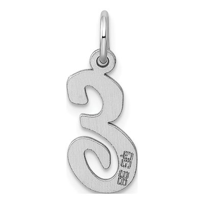 Sterling Silver Script Letter E Charm – view 4