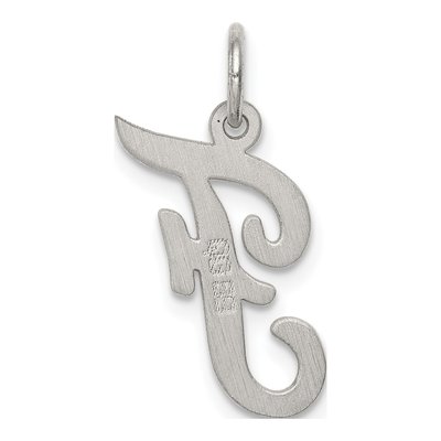 Sterling Silver Script Letter F Charm – view 4