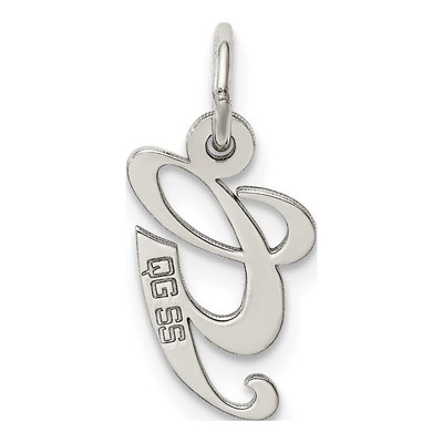 Sterling Silver Script Letter G Charm – view 4