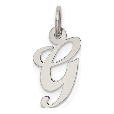 Sterling Silver Script Letter G Charm