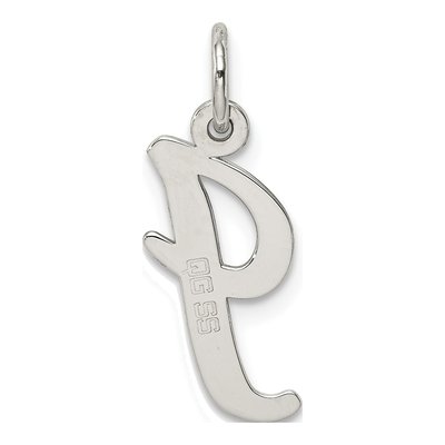 Sterling Silver Script Letter I Initial Charm – view 4