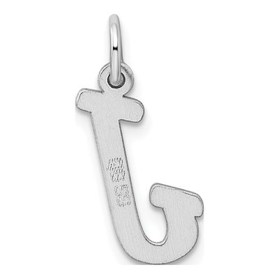 Sterling Silver Script Letter J Charm – view 4