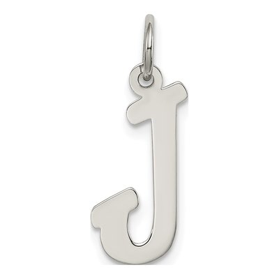 Sterling Silver Script Letter J Charm