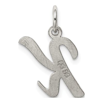 Sterling Silver Script Letter K Charm – view 5