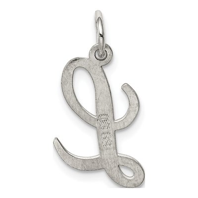 Sterling Silver Script Letter L Charm – view 3