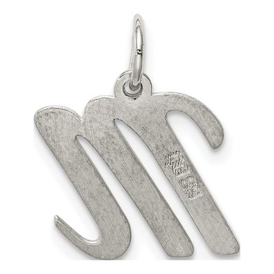 Sterling Silver Script Letter M Initial Charm – view 4