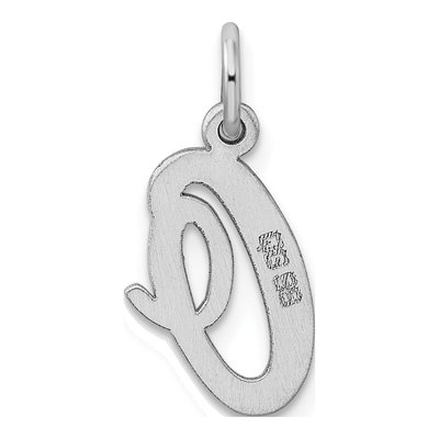 Sterling Silver Script Letter O Charm – view 4