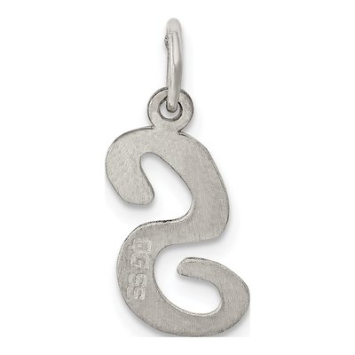 Sterling Silver Script Letter S Charm – view 4