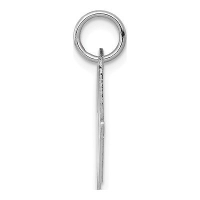 Sterling Silver Script Letter W Charm – view 2