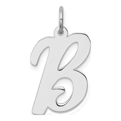 Sterling Silver Script Letter B Charm