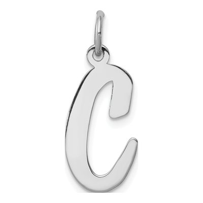 Sterling Silver Script Letter C Charm