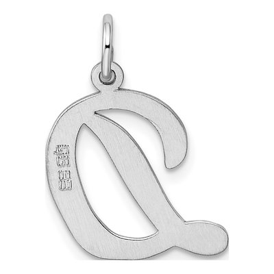 Sterling Silver Script Letter D Charm – view 4