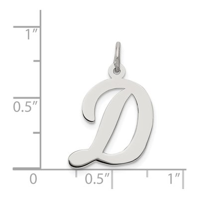 Sterling Silver Script Letter D Charm – view 5