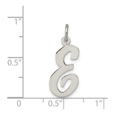 Sterling Silver Script Letter E Charm – view 4