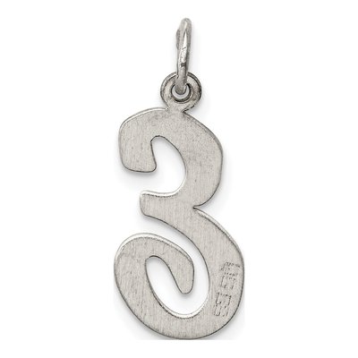 Sterling Silver Script Letter E Charm – view 5
