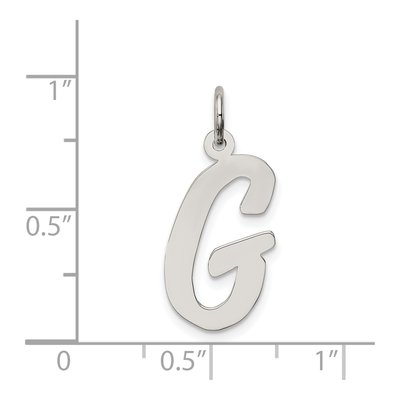 Sterling Silver Script Letter G Pendant – view 3