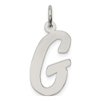 Sterling Silver Script Letter G Pendant
