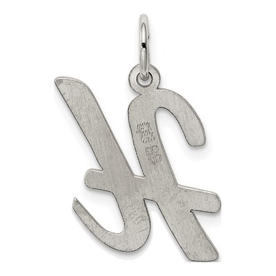 Sterling Silver Script Letter H Charm – view 4