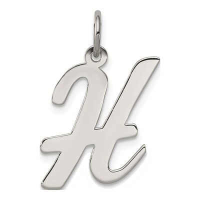 Sterling Silver Script Letter H Charm