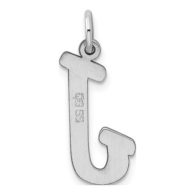 Sterling Silver Script Letter J Charm – view 4