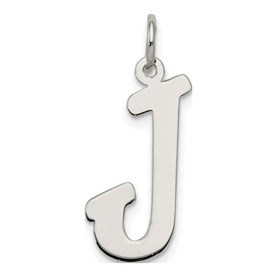 Sterling Silver Script Letter J Charm