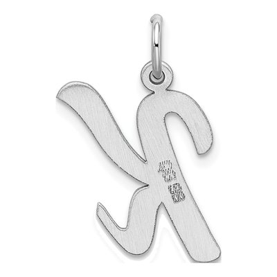 Sterling Silver Script Letter K Charm – view 4