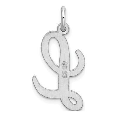 Sterling Silver Script Letter L Charm – view 4