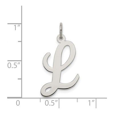 Sterling Silver Script Letter L Charm – view 5