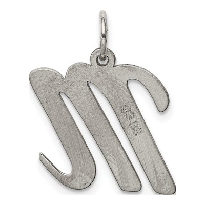Sterling Silver Script Letter M Initial Charm – view 4