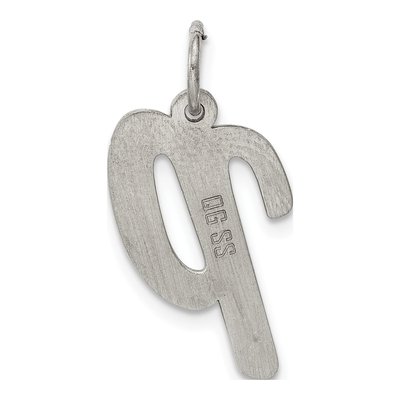 Sterling Silver Script Letter P Charm – view 4