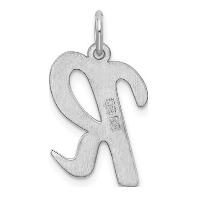 Sterling Silver Script Letter R Charm – view 4