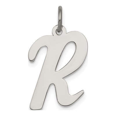 Sterling Silver Script Letter R Charm