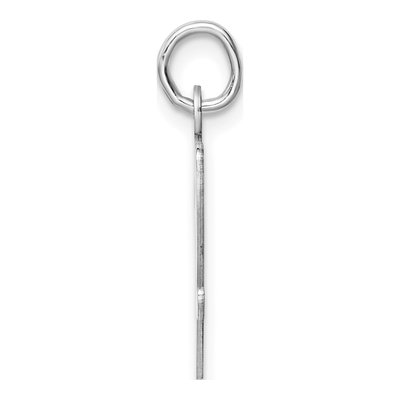 Sterling Silver Script Letter V Pendant – view 3