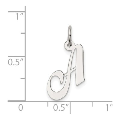 Sterling Silver Script Letter A Charm – view 3