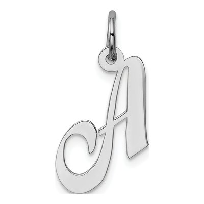 Sterling Silver Script Letter A Charm