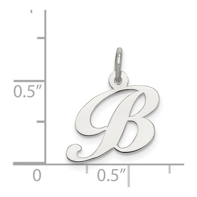 Sterling Silver Letter B Charm – view 5