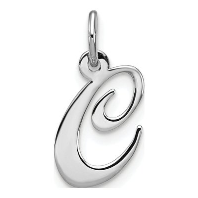 Sterling Silver Script Letter C Charm