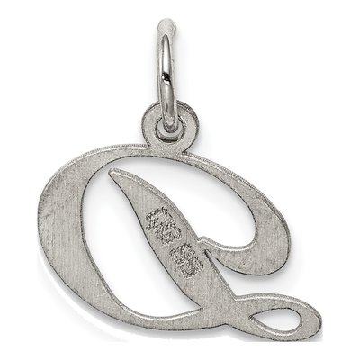 Sterling Silver Script Letter D Pendant – view 5