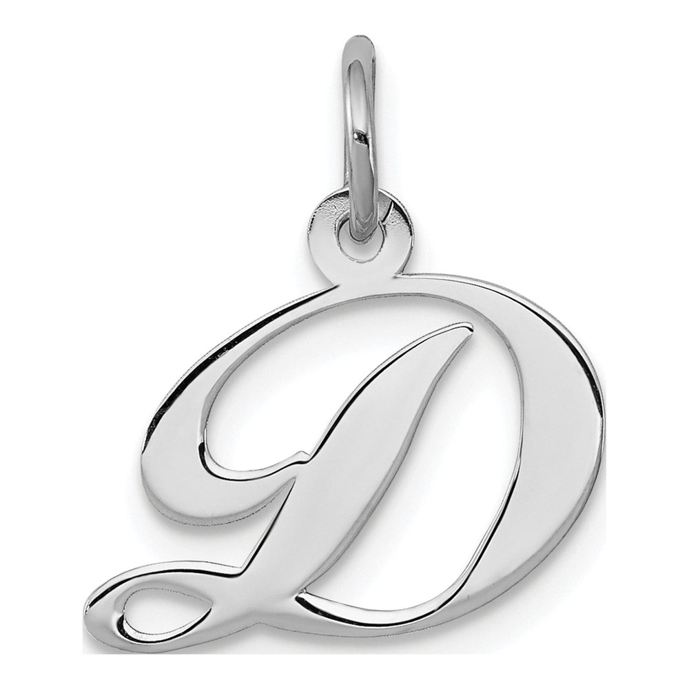 Sterling Silver Script Letter D Pendant