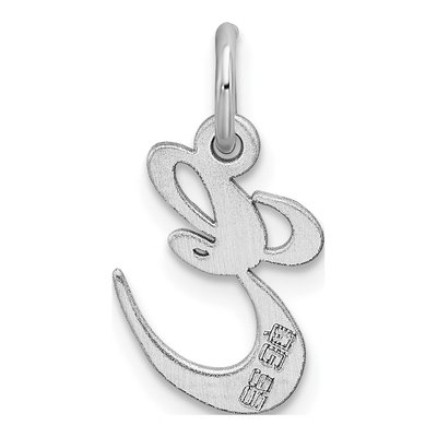 Sterling Silver Script Letter E Charm – view 4