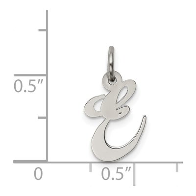 Sterling Silver Script Letter E Charm – view 5