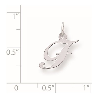 Sterling Silver Letter F Charm – view 4