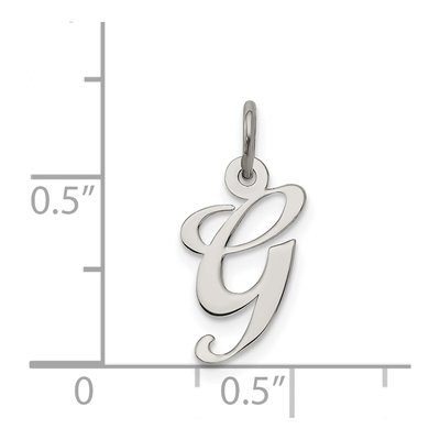 Sterling Silver Letter G Charm – view 5