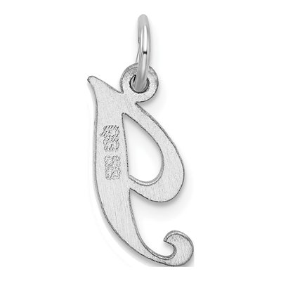 Sterling Silver Initial I Script Pendant – view 4