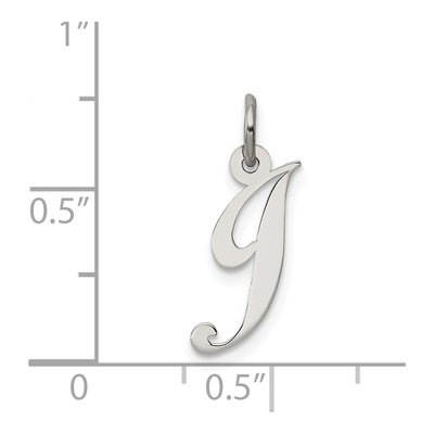 Sterling Silver Letter J Charm – view 5