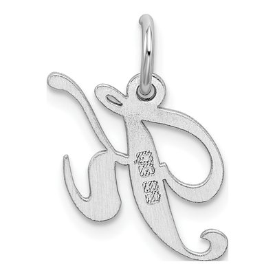 Sterling Silver Script Letter K Pendant – view 4