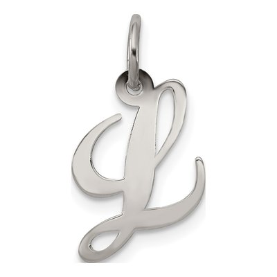 Sterling Silver Script Letter L Charm
